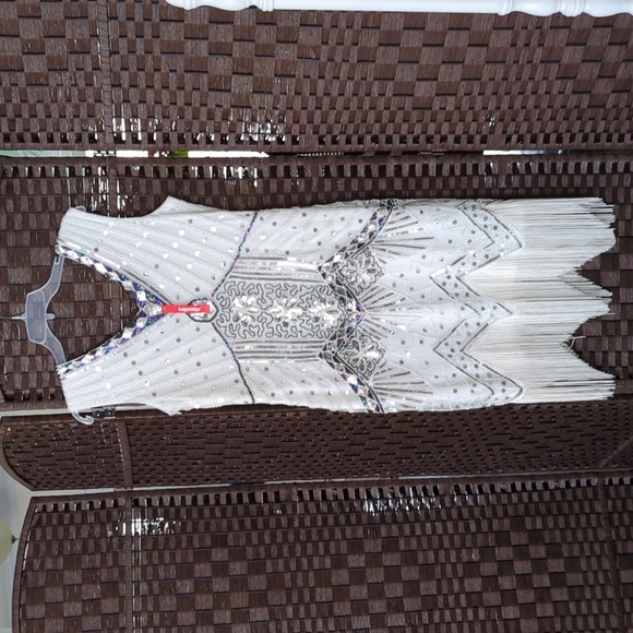 NWT: 1920's Gatsby Flapper Dress - Fully Fringed & Beaded - Picture 5 of 7